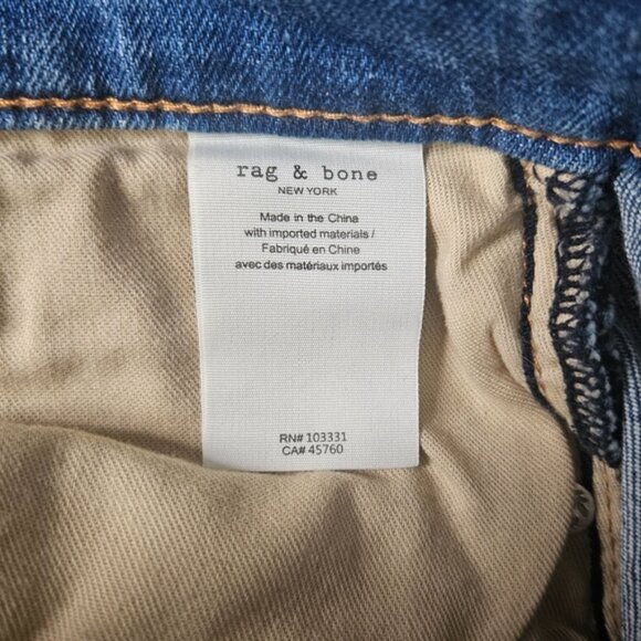 Rag & Bone Dre Low rise Distressed Boyfriend Jeans Size 27 - Picture 7 of 9